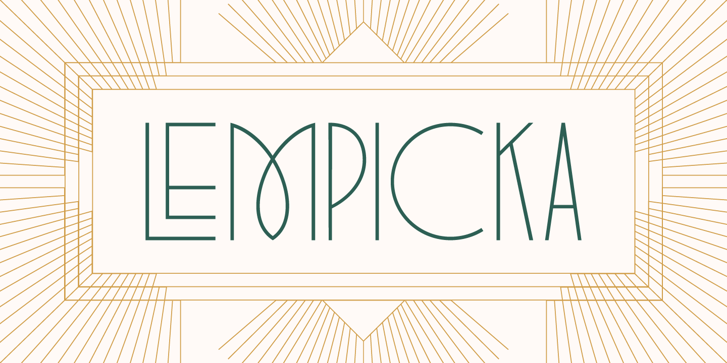 Przykład czcionki Lempicka